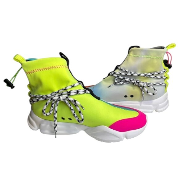 John Geiger What The 002 High Sneaker Size 6.5 Multicolor Streetwear Skater - Picture 8 of 10